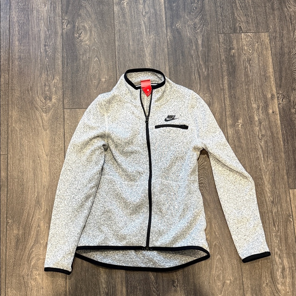 Nike Women's Light Gray Utility Jacket / Sweatshirt / Zip Up Jacket - Size Small